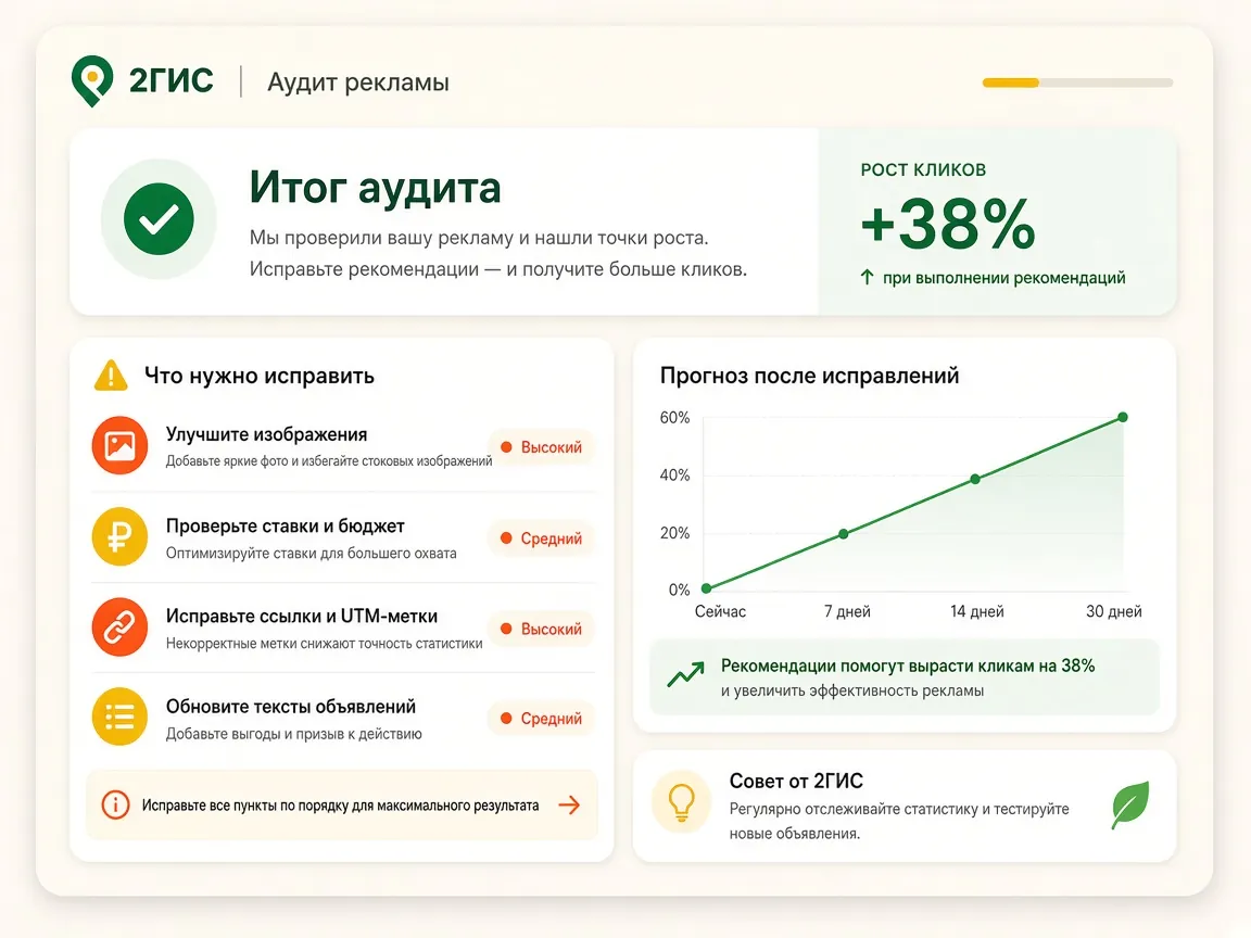 Аудит рекламы в 2ГИС: результат