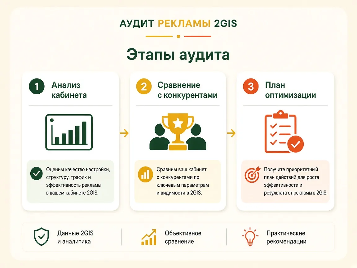 Аудит рекламы в 2ГИС: этапы работы