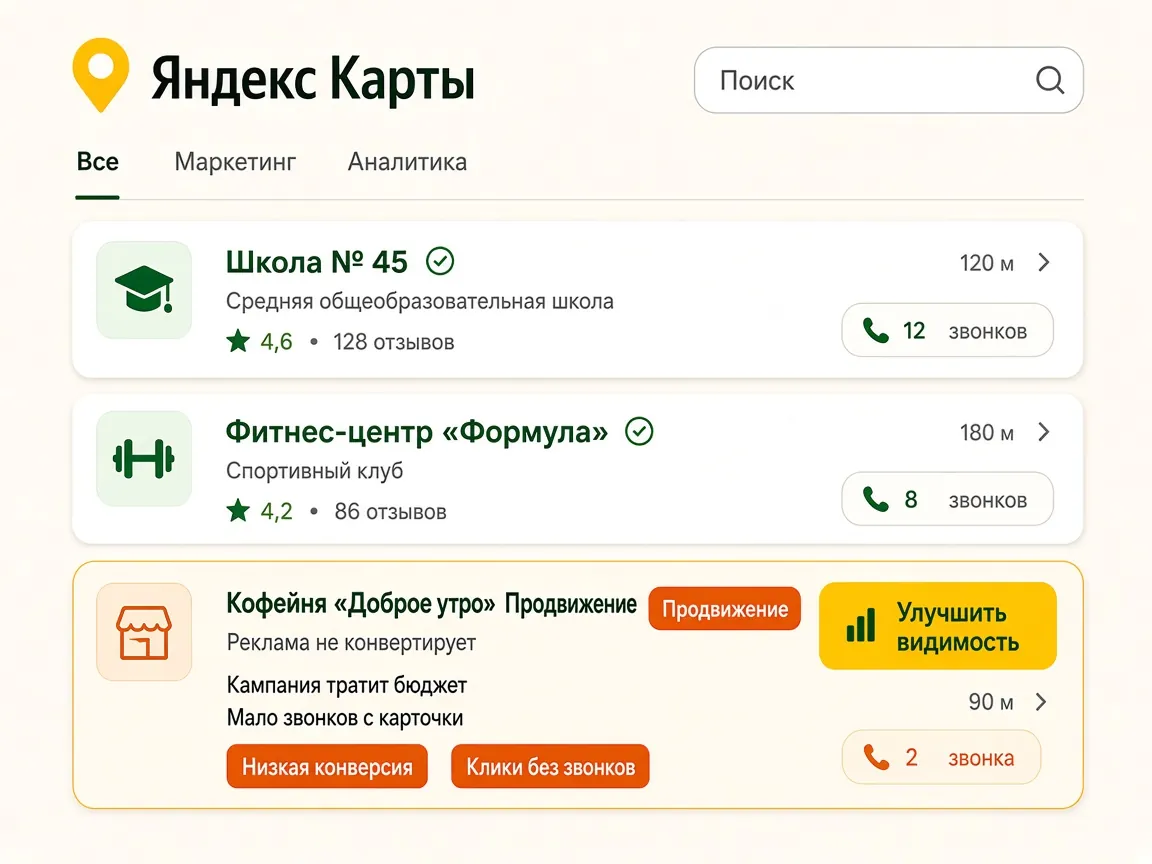 Настройка Яндекс Директ для Яндекс Карт: для кого услуга