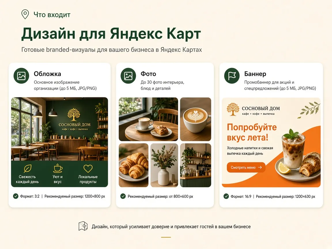 Дизайн для Яндекс Карт: фото, иконки и баннеры: что входит