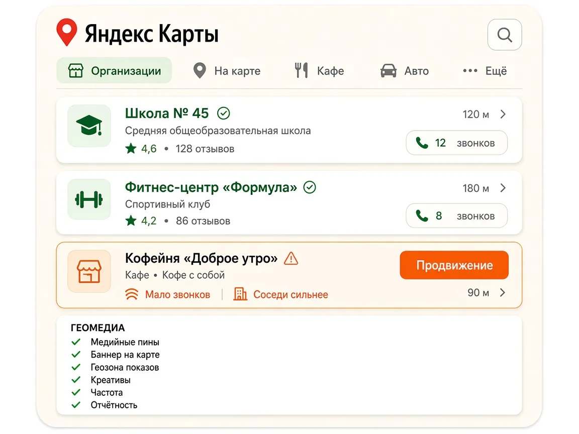 Баннерная реклама в Яндекс Картах: что входит