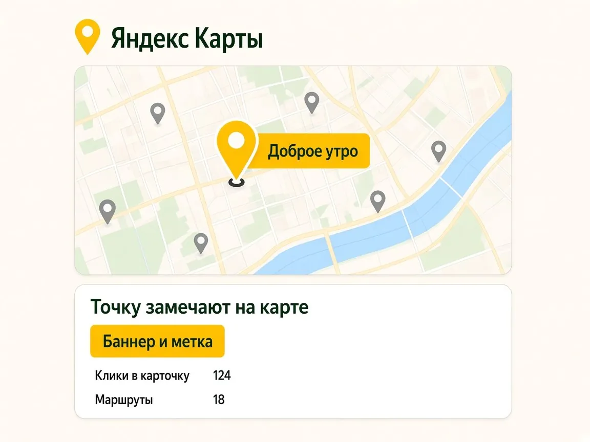 Баннерная реклама в Яндекс Картах: результат
