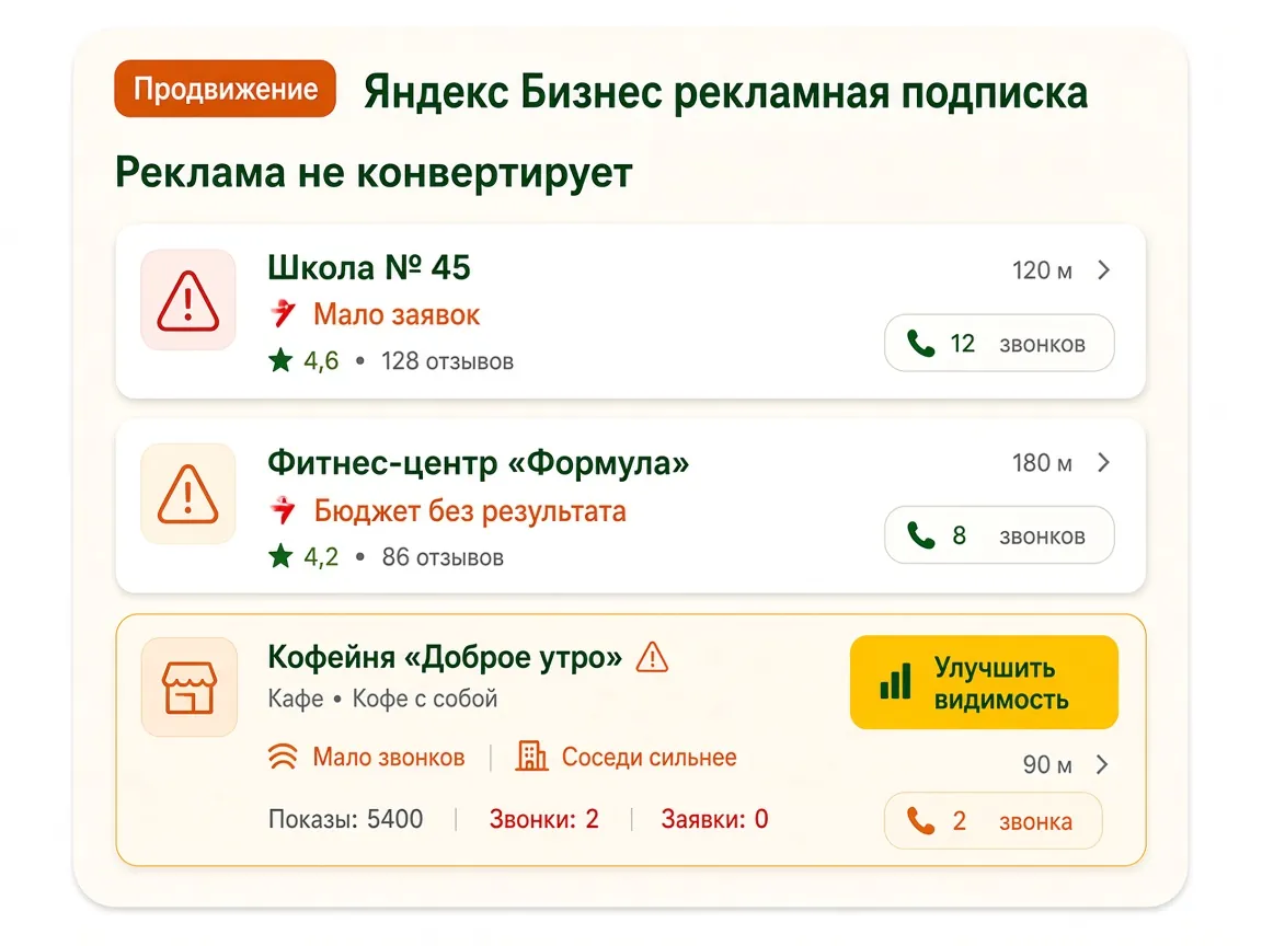 Настройка рекламной подписки Яндекс Бизнес: для кого услуга