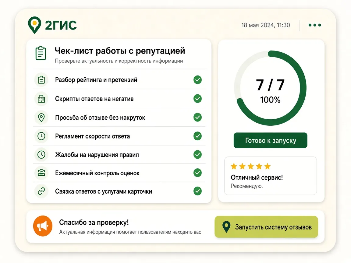 Управление репутацией в 2ГИС: что входит