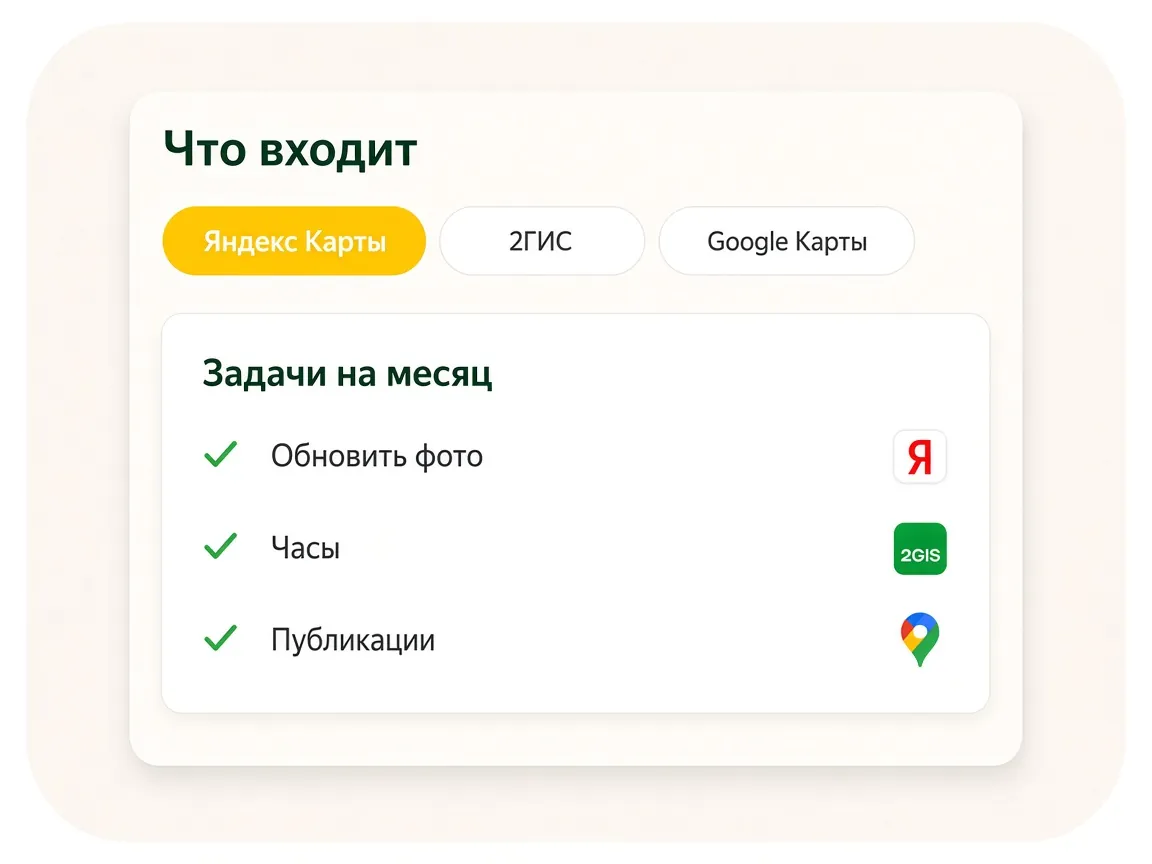 Комплексное ведение карточек во всех геосервисах: что входит