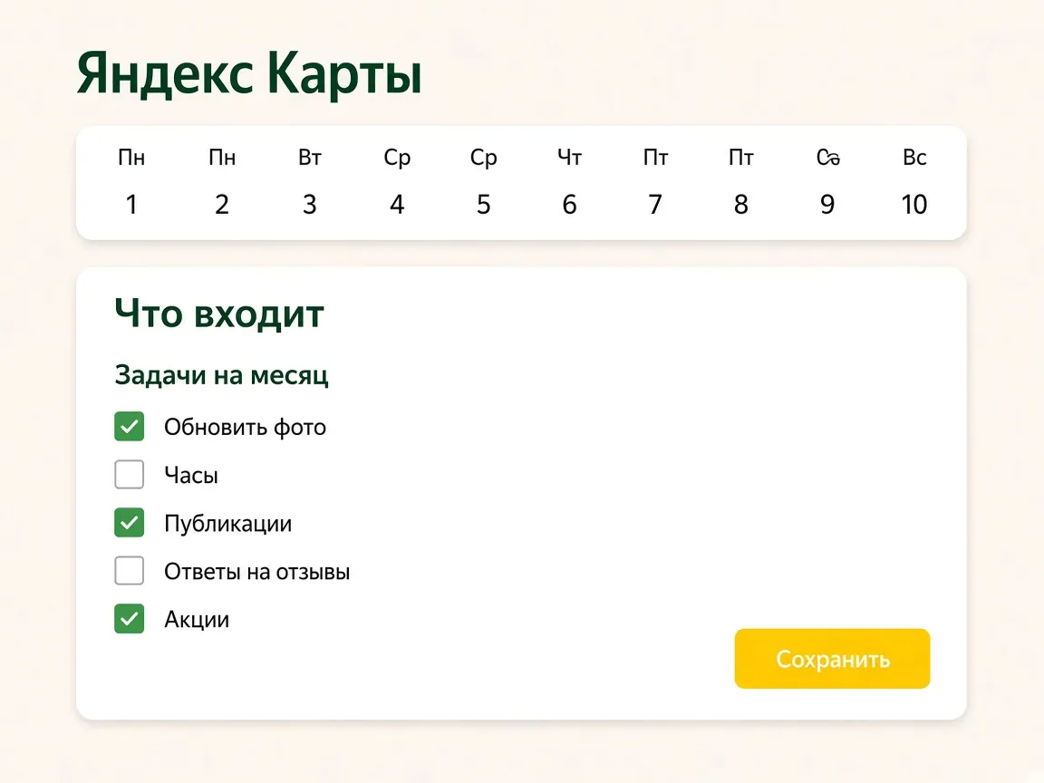 Ведение карточки на Яндекс Картах: что входит